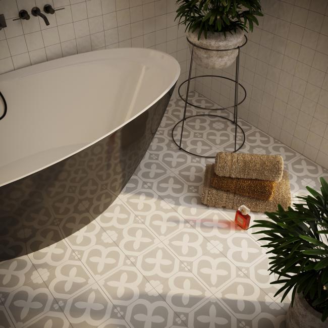PETIT GRIS DE PARIS MARIE + ATELIER 10X10 MAT BLANC DE LIN
